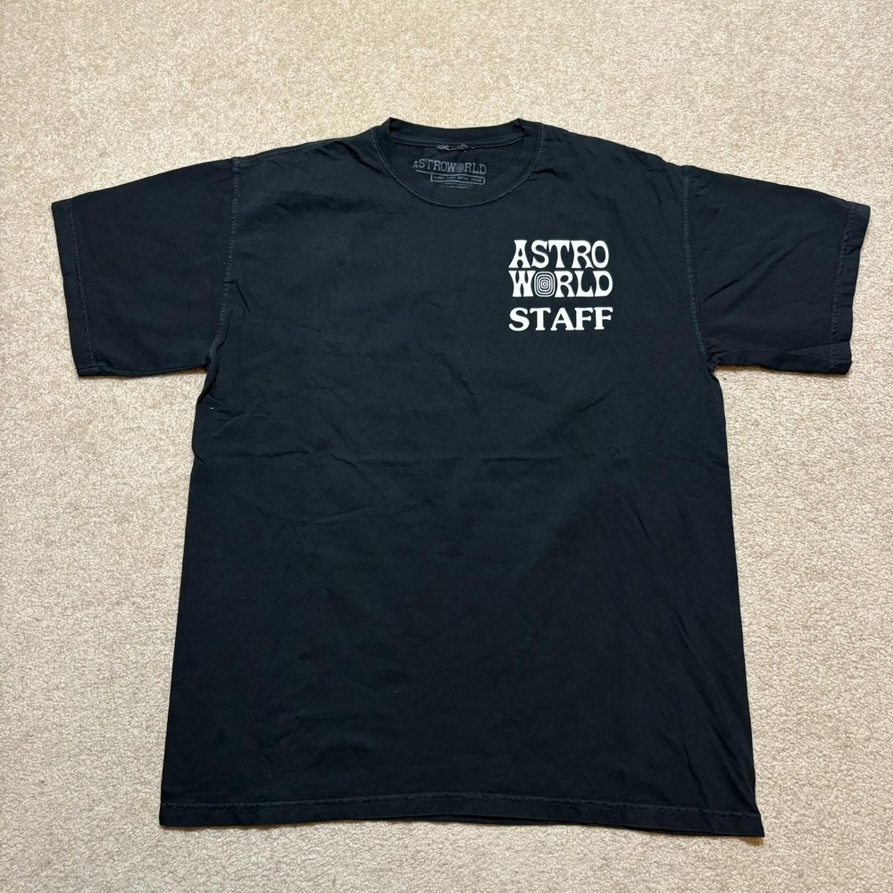 Travis Scott Astroworld Staff Shirt Large Black Wish You Were Here Local Crew T